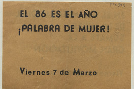 El 86 es el año, ¡palabra de mujer!