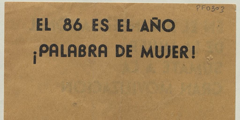 El 86 es el año, ¡palabra de mujer!