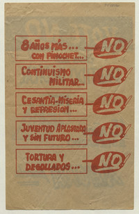 8 años más... con Pinochet... NO!