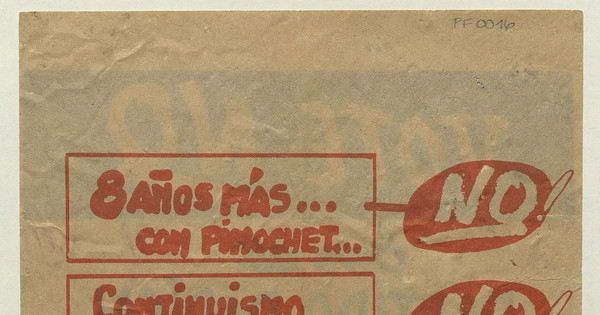 8 años más... con Pinochet... NO!