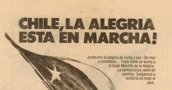 Chile, la alegría está en marcha, 1 de octubre 1988