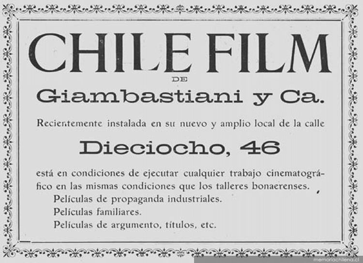 Chile Film de Giambastiani y Ca., Dieciocho 46