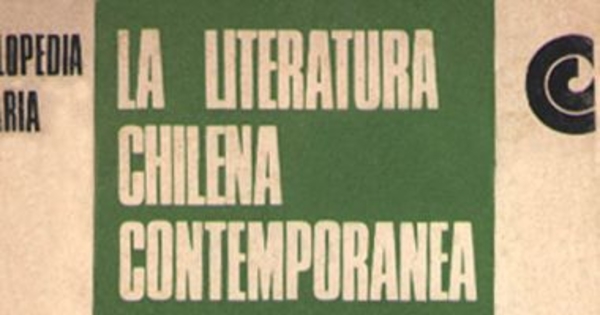 La literatura chilena contemporánea
