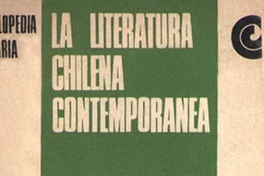 La literatura chilena contemporánea