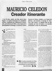 Mauricio Celedón creador itinerante