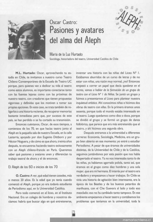 Pasiones y avatares del alma del Aleph