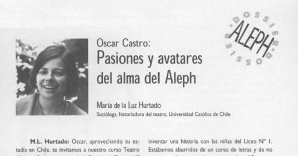 Pasiones y avatares del alma del Aleph