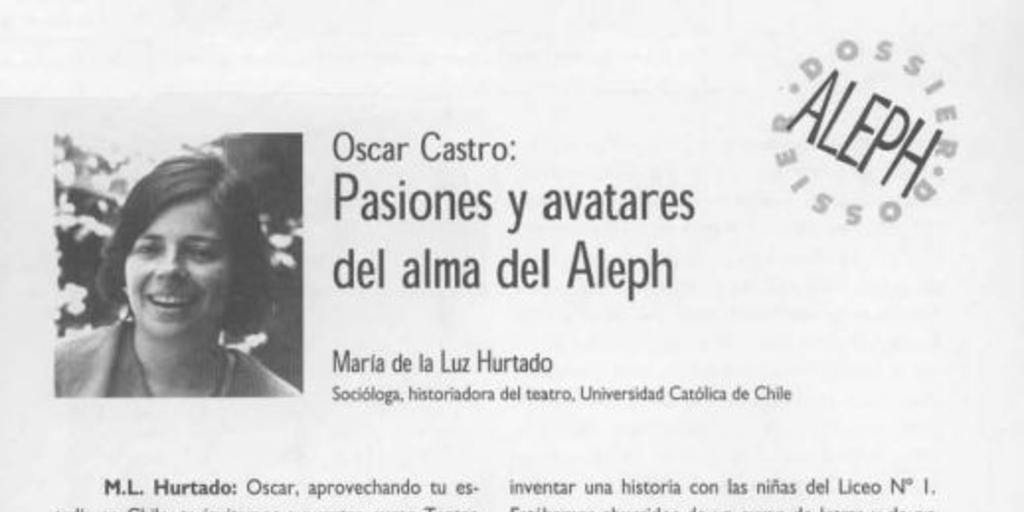 Pasiones y avatares del alma del Aleph