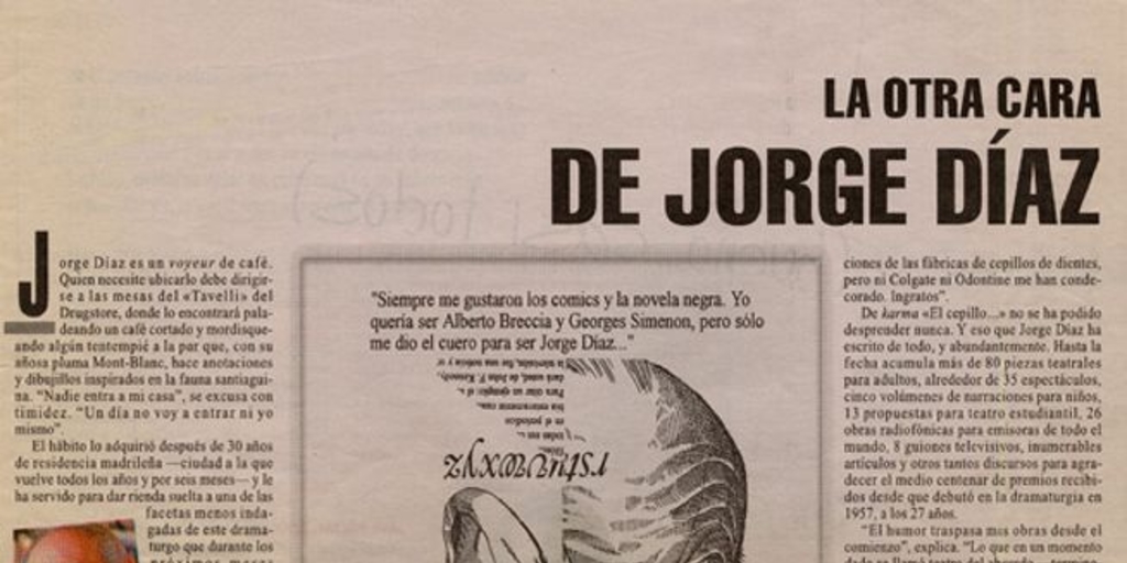 La otra cara de Jorge Díaz