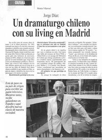 Un dramaturgo chileno con su living en Madrid