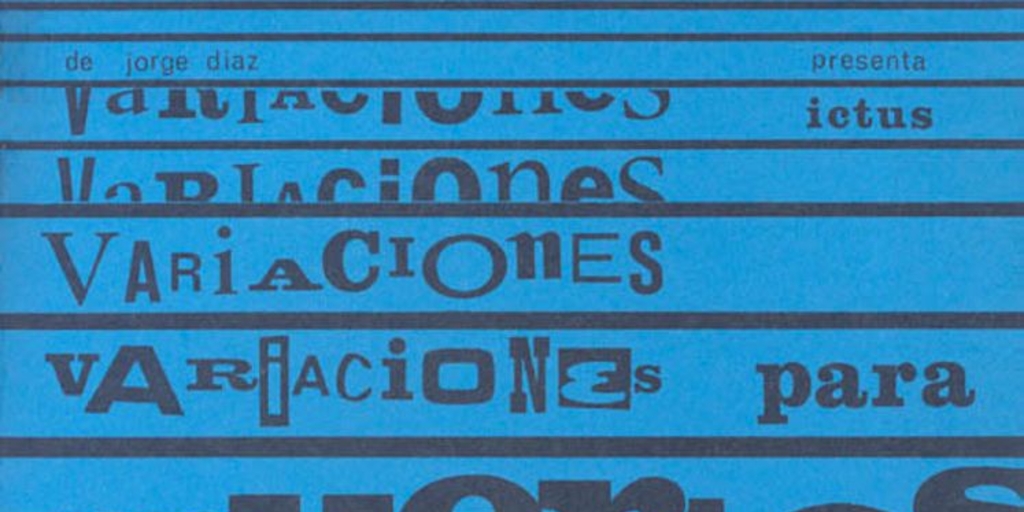 Variaciones para muertos de percusión : [programa]