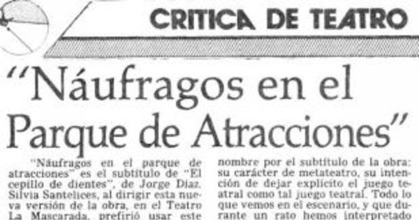 Náufragos en el parque de atracciones