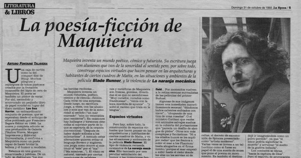 La poesía-ficción de Maquieira