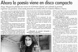 Ahora la poesía viene en disco compacto