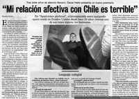 "Mi relación afectiva con Chile es terrible "