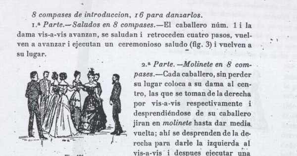 Instrucciones para contradanza, 1908