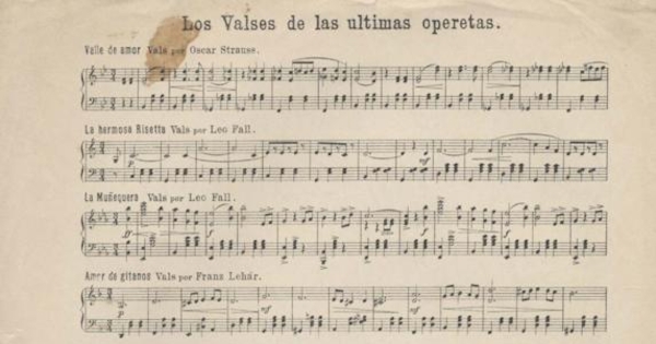 Los valses de las últimas operetas