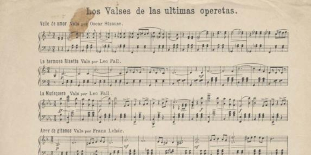 Los valses de las últimas operetas