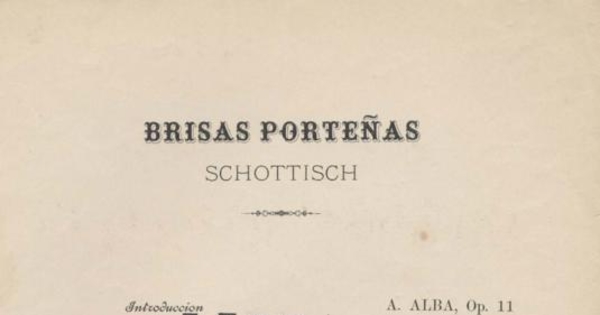 Brisas porteñas : schottisch