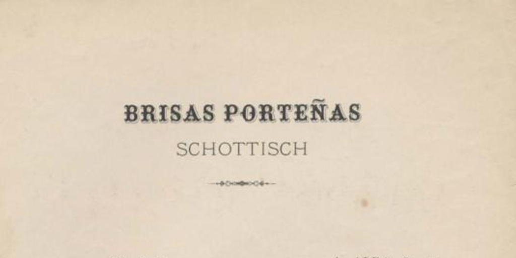 Brisas porteñas : schottisch