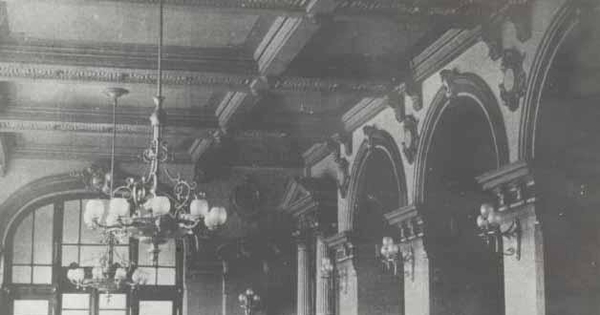 Foyer del segundo Teatro Municipal Victoria, 1895