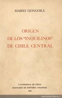 Origen de los inquilinos de Chile Central
