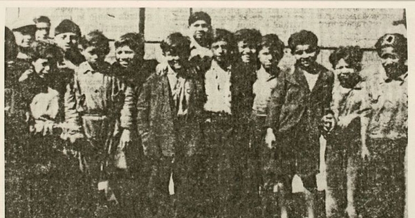 Niños trabajadores de Cristalería Chile, 1941