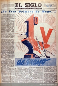 El símbolo de la victoria de los Aliados en la conmemoración del 1 de mayo de 1944