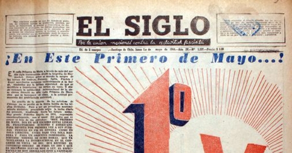 El símbolo de la victoria de los Aliados en la conmemoración del 1 de mayo de 1944