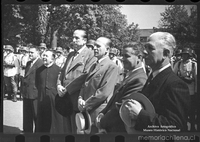 Asistencia del alcalde a la fiesta del roto chileno, Plaza Yungay, 20 de enero de 1947