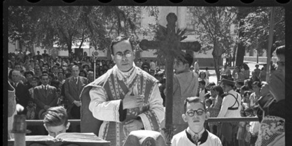 Misa en la fiesta del roto chileno, Plaza Yungay, 20 de enero de 1947