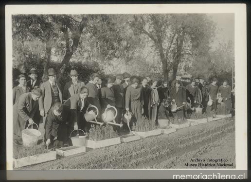 Alumnos de curso agrícola, Rengo, ca. 1935