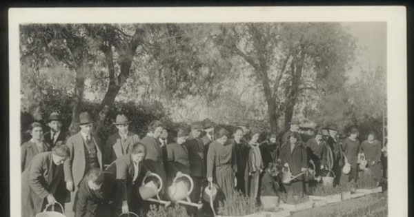 Alumnos de curso agrícola, Rengo, ca. 1935