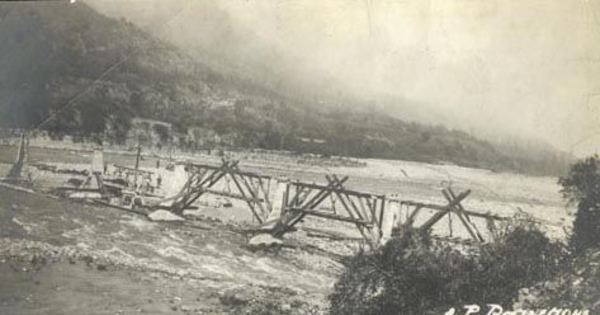 Puente Cachapoal, agosto de 1918