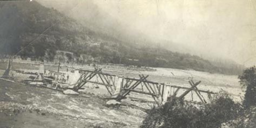 Puente Cachapoal, agosto de 1918