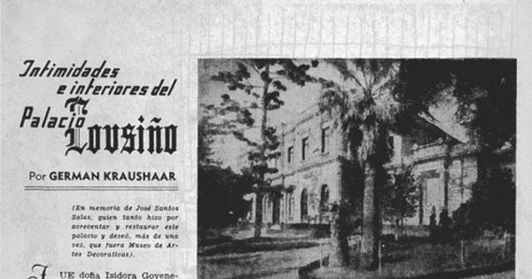 Intimidad e interiores del Palacio Cousiño