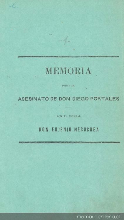 Memoria sobre el asesinato del Ministro Portales