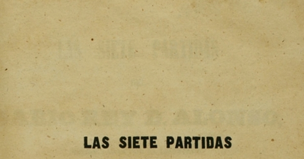 Las siete partidas