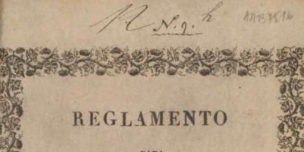 Reglamento para el Instituto Nacional : decretado el 20 de diciembre de 1843