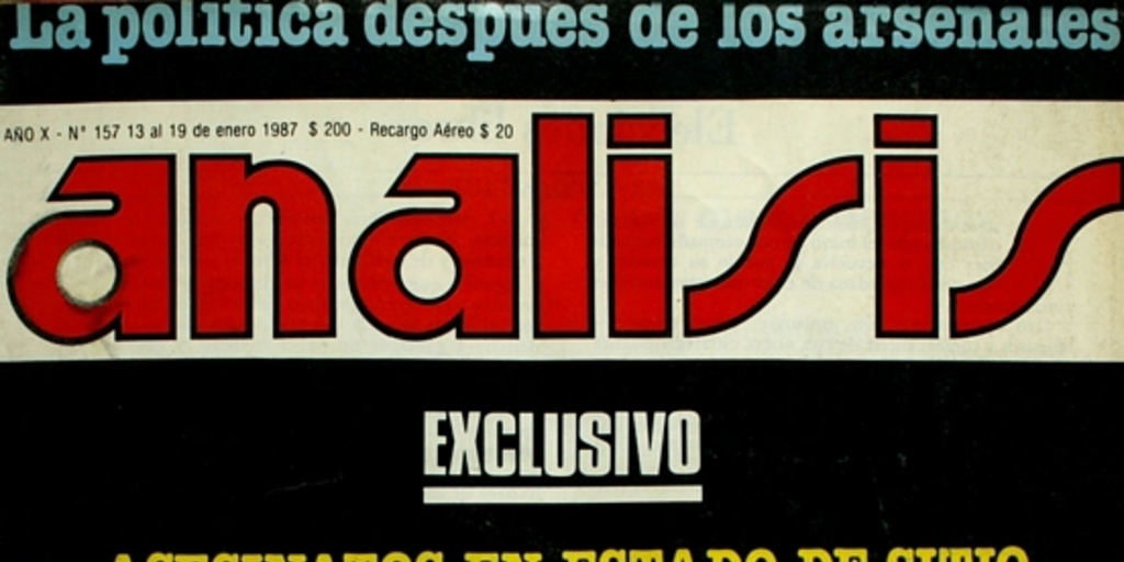 Análisis: año 10, n° 157-167, enero-marzo de 1987