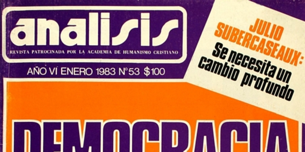 Análisis: año 6, n° 53-58, enero-junio de 1983