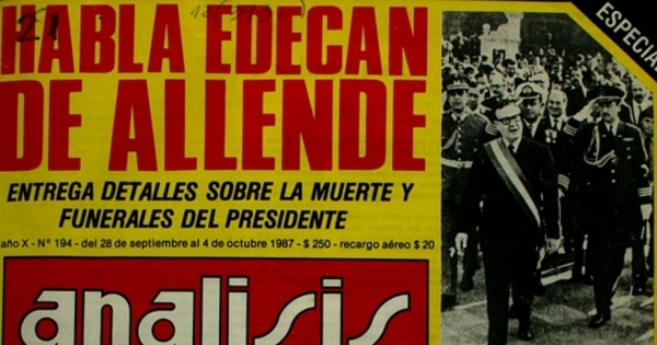 Análisis: n° 194 del 28 de septiembre al 4 de octubre de 1987 al n° 207 del 28 de diciembre de 1987 al 3 de enero de 1988