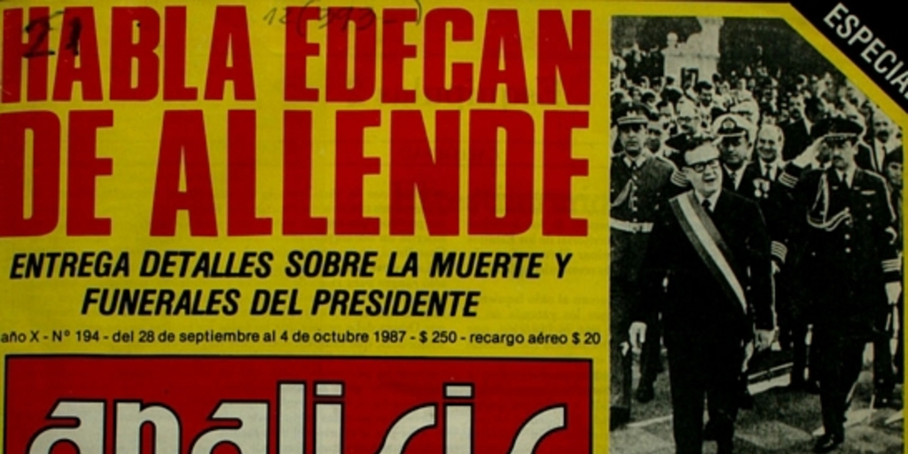 Análisis: n° 194 del 28 de septiembre al 4 de octubre de 1987 al n° 207 del 28 de diciembre de 1987 al 3 de enero de 1988