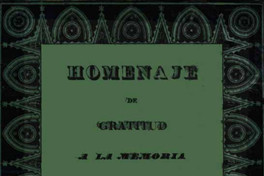 Homenaje de gratitud a la memoria del benemérito Ministro Don Diego Portales