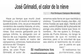 José Grimaldi, el calor de la nieve