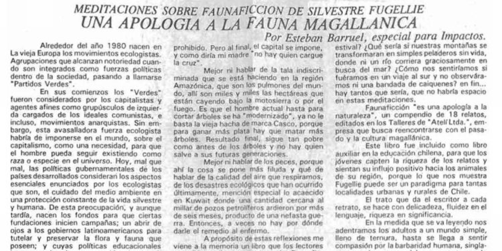 Una apología a la fauna magallánica