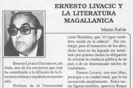 Ernesto Livacic y la literatura magallánica