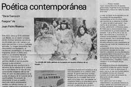 Poética contemporánea : De la tierra sin fuegos