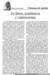 De libros, académicos y controversias