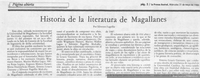 Historia de la literatura de Magallanes